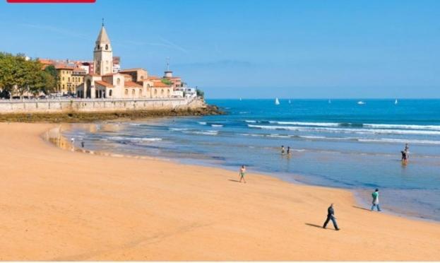 La Corte Luxury Arena, Con Terraza A 15 Mtr De La Playa Gijón Buitenkant foto